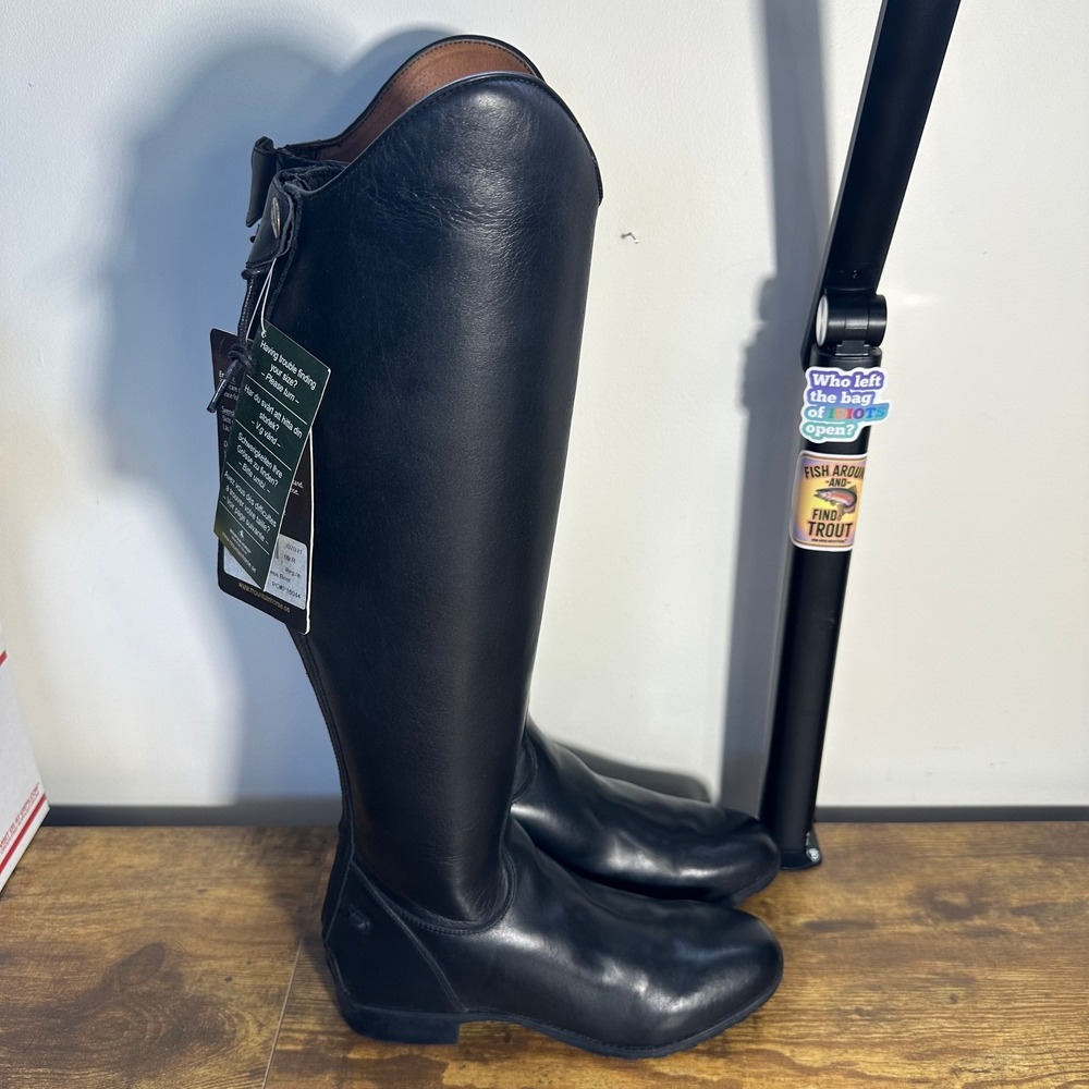 Mountain Horse Firenze High Rider Black Leather Equestrian Dress Boots Womens 9